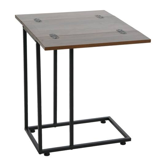 Household Essentials Jamestown Extendable C-Shaped End Table